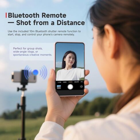 Synco XVIEW M4 Selfie Monitor Screen-P2P Connection Direct Connection Ultra-Low Selfie Camera Back Camera Monitor ، مع ورقة مغناطيسية وعمر بطارية لمدة 3 ساعات ومتوافق مع iOS و Android (أبيض) in Kuwait