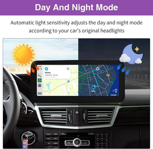 Ninetom 12.3 بوصة الشاشة اللاسلكية اللاسلكية Carplay Android Auto Multimedia Car Radio Treamer مع مرسيدس Benz E Class W212 مع نظام NTG4.0 (2009-2012) in Kuwait