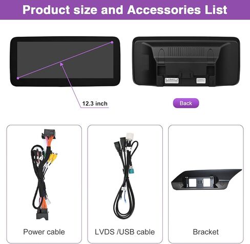 Ninetom 12.3 بوصة الشاشة اللاسلكية اللاسلكية Carplay Android Auto Multimedia Car Radio Treamer مع مرسيدس Benz E Class W212 مع نظام NTG4.0 (2009-2012) in Kuwait