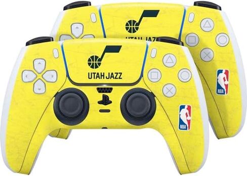Skinit Skinit Gaming Gaming Contarible مع وحدة تحكم PS5 - تصميم ملمس أصفر في الدوري الاميركي للمحترفين في NBA Utah in Kuwait