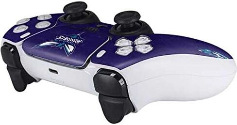 Skinit Decal Gaming Skin Compatible with PS5 Controller - Officially Licensed NBA Charlotte Hornets Distressed-Purple Design in Saudi Arabia