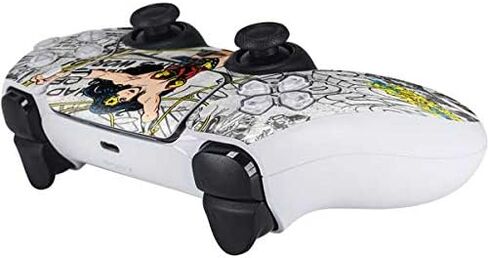 ألعاب Skinit Scenit Gaming Skin متوافقة مع وحدة تحكم PS5 - مرخص رسميًا DC Comics Wonder Woman Action Action Pose Design in Kuwait