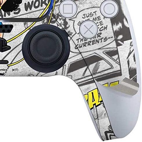 ألعاب Skinit Scenit Gaming Skin متوافقة مع وحدة تحكم PS5 - مرخص رسميًا DC Comics Wonder Woman Action Action Pose Design in Kuwait