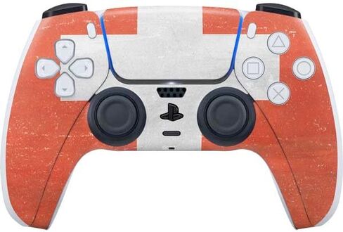 Skinit Decal Gaming Skin Compatible with PS5 Controller - Greece Flag Distressed Design in Saudi Arabia