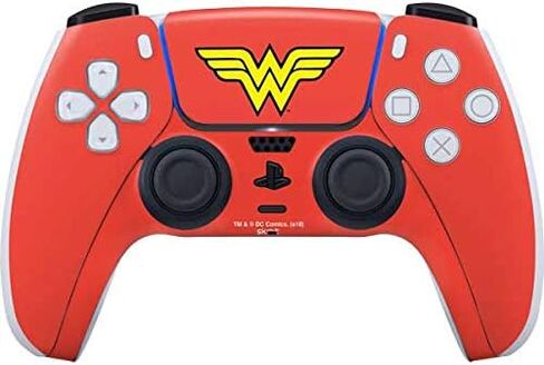 ألعاب Skinit Scenit Gaming Skin متوافقة مع وحدة تحكم PS5 - مرخص رسميًا DC Comics Wonder Woman Action Action Pose Design in Kuwait