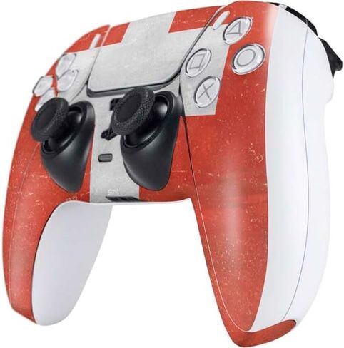 Skinit Decal Gaming Skin Compatible with PS5 Controller - Greece Flag Distressed Design in Saudi Arabia