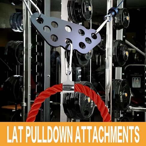 LAT Pulldown Attachments, Double to Single D Handle Adaptor Plate for Neutral Grip LAT Pull Down Bar, Exercise Machine Attachments for Cable Crossover Machine for Squat Rack Home Gym in Saudi Arabia
