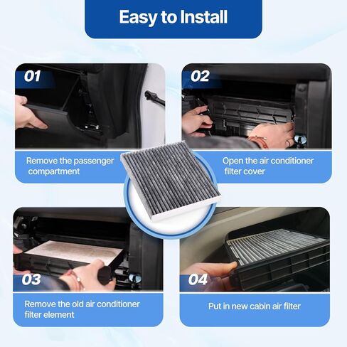 RUITO Cabin Air Filter RT920 W/Activated Carbon, Replacement for CF11920, C-MAX (2013-2018), Escape (2013-2019), Focus (2012-2018), GT (2017-2022), Transit Connect (2014-2022), MKC (2015-2019) in Saudi Arabia