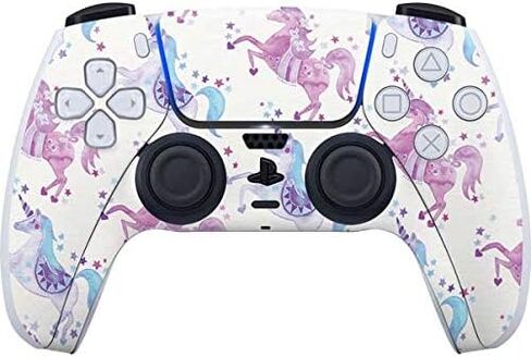 Skinit Decal Gaming Skin Compatible with PS5 Controller - Officially Licensed Purple Unicorns by Cat Coq Design in Saudi Arabia