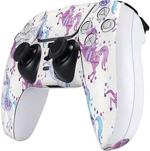 Skinit Decal Gaming Skin Compatible with PS5 Controller - Officially Licensed Purple Unicorns by Cat Coq Design in Saudi Arabia