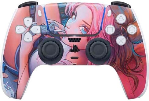 Skinit Decal Gaming Skin Compatible with PS5 Controller - Officially Licensed Purple Unicorns by Cat Coq Design in Saudi Arabia