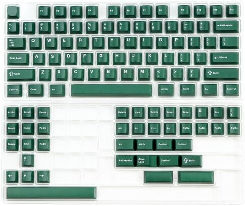 114 Double Shot Translucent Keycaps Compatible with TKL Mechanical Keyboards RGB Backlit Keycap Set(Emerald-Box) in Saudi Arabia