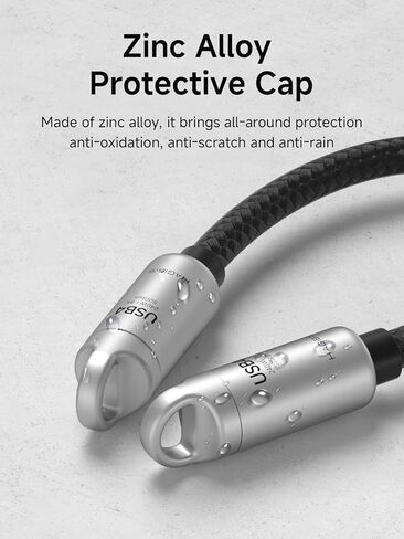 Hagibis USB4 Cable Portable Keychain 0.5ft, 80Gpbs 240W 8K@60Hz Short C to C Cable Lanyard Type-C Cable for iPhone 16 Pro Max, iPad Pro, Thunderbolt 5/4/3, External SSD (Grey) in Kuwait