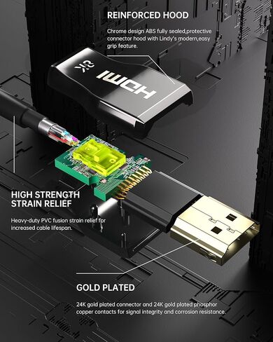 8K Fiber Optic HDMI Cable CL3 مصنفة (50 قدمًا) ، 48 جيجابت في الثانية من كابل HDMI 2.1 in Kuwait