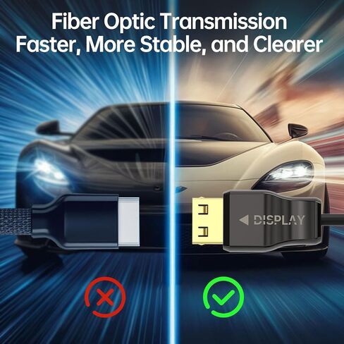 8K Fiber Optic HDMI Cable CL3 مصنفة (50 قدمًا) ، 48 جيجابت في الثانية من كابل HDMI 2.1 in Kuwait