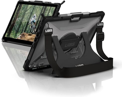 URBAN ARMOR GEAR UAG Designed for Microsoft Surface Pro 8 Case Plasma w/Hand Strap & Shoulder Strap Feather-Light Translucent Rugged Military Drop Tested Protective Cover Ice in Saudi Arabia