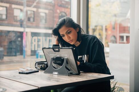 URBAN ARMOR GEAR UAG Designed for Microsoft Surface Pro 8 Case Plasma w/Hand Strap & Shoulder Strap Feather-Light Translucent Rugged Military Drop Tested Protective Cover Ice in Saudi Arabia