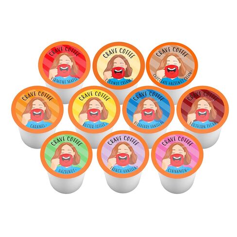 Crave Beverages Flavored Coffee Pods, Compatible with 2.0 K-Cup Brewers, Hazelnut, 100 Count in Saudi Arabia