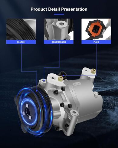 ECCPP A/C Compressor with Clutch 2005-2019 for Nissan Frontier Xterra 4.0L CO 11037C AC Compressor in Kuwait