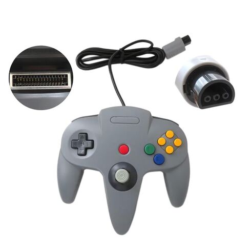 Suifaqi 2025 New 2 Packs Packs Packs لـ Classic 64 Wired Controller jowstick ، ​​لنظام ألعاب الفيديو N64 N64 (Gray) in Kuwait