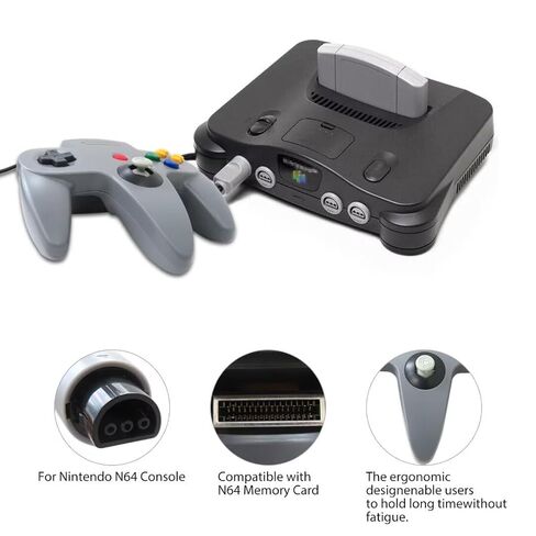 Suifaqi 2025 New 2 Packs Packs Packs لـ Classic 64 Wired Controller jowstick ، ​​لنظام ألعاب الفيديو N64 N64 (Gray) in Kuwait