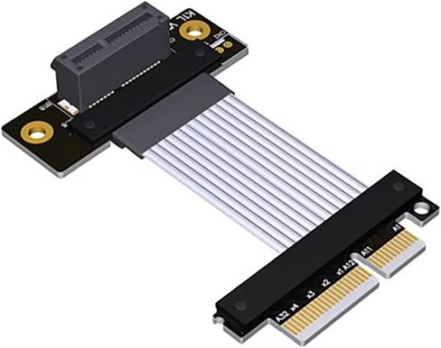 JMT PCI-E 4.0 إلى X1 X4 Extension Cable 16G/BPS/64G/BPS ATAPTER لبطاقة الشبكة USB CARD SOLD CARD SSD (25 سم ، K22SL-TL) in Saudi Arabia