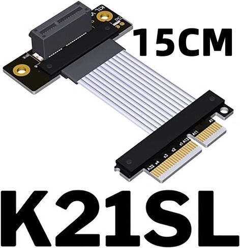 JMT PCI-E 4.0 إلى X1 X4 Extension Cable 16G/BPS/64G/BPS ATAPTER لبطاقة الشبكة USB CARD SOLD CARD SSD (25 سم ، K22SL-TL) in Saudi Arabia