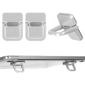 2Pcs Keyboard Stands, Portable Keyboard Riser, Mini Laptop Stand for Desk, Portable Laptop Stand, Invisible Computer Keyboard Stand for Desk, Notebook Stand Riser Aluminum (Silver)