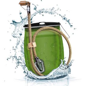 Source Tactical Kangaroo 1L Collapsible Widepac Hydration Bladder - High-Flow Push-Pull Storm Drinking Valve - Leakproof Widepac Closure - Zero Taste and Virtually Self-Cleaning - 34oz