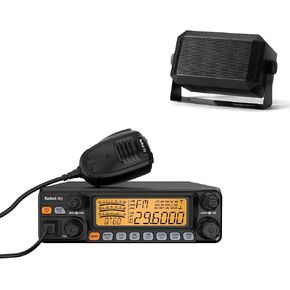 Radioddity QT60 Pro 10 Meter Radio SSB, AM, FM, PA, 60W High Power Amateur Ham Mobile Transceiver, Large LCD Display, RX & TX Noise Reduction, NOAA with Alert, with ASQ & RS58 5W Mini Speaker