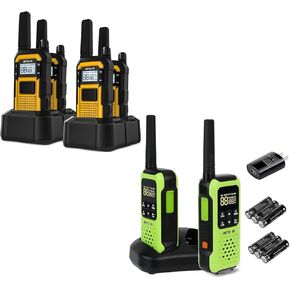 Retevis RB48 Heavy Duty Walkie Talkies 2 Way Radio Long Range for Job Site Bundle with RT49P Waterproof Walkie Talkies, IP67 Two Way Radios, Weather Alert, SOS Flashlight, for Boating Surfing Kayaking