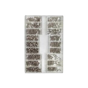 M1.2 M1.4 M2 Countersunk Flat Head Small Mini Screw Set Carbon Steel Computer Notebook Laptop Screws Kit Watch Back Cover Screw Glasses Frame Flat Head Head Screw (1 Box,S Set)