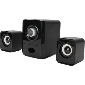 Zunate USB Powered Computer Speaker with 360° Surround Sound and Bass Diaphragm for Gaming Multimedia PC Laptop Smartphone