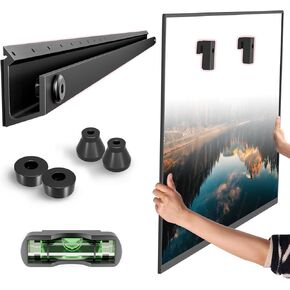No Stud TV Wall Mount for Drywall 32-75 Inch, No Drill TV Bracket Holds up to 150lbs, Studless TVs Hanger Tilts 5° with Max Vesa 600x400, Low Profile, Tool-Free No Damage Easy Install for Home, Renter
