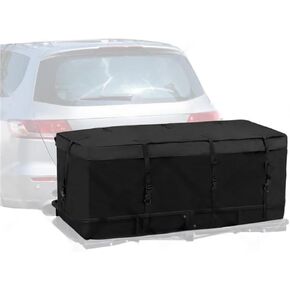 Hitch Cargo Carrier Bag 53.15"*20.08"*20.08" Waterproof Cargo Bag Rainproof Soft-Shell Safe Carriers with 8 Reinforced Straps for Vans Truck Pickup