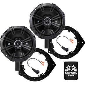 KICKER Speakers 6.5 inch for Chevrolet Cruze 2011-2019 Upgrade Kit - Pair of DS Series with Adapters and Harness, Coaxial 6 1/2 Car Audio Front Door Speaker for Chevy DSC650, 43DSC6504
