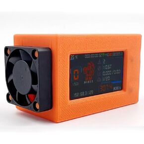 Bitcoin Miner NerdMiner V2 Pro 78KH/s Upgrade to 307k Mini Lottery BTC Miner Solo Miner Win 3.125 BTC with Fan BTC Table Gadget (Black)