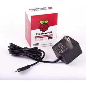 Raspberry Pi Official Power Supply 15.3W USB-C with 1.5M Cable - US Plug 5.1V 3A, Black