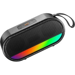 Portable Bluetooth Speaker, Clear Sound, Bluetooth 5.3, Wireless Speakers with Colorful LED Lights, Punchy Bass for Outdoor, Home, Party, Beach, Birthday Gift