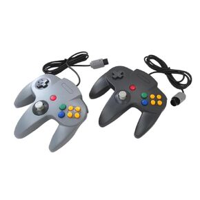 llololl bgbg New 2 Pack Classic N64 Controller, Wired N64 Controller Upgraded Joystick for N64 Video Game Console (Black & Grey)