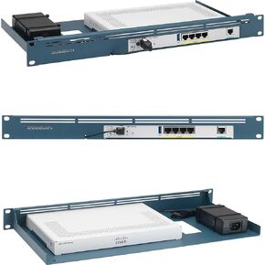 Rackmount.IT RM-CI-T11 Rack Mount Kit for Cisco ISR 1100, ISR 1100X, C926, and C927 Series – 1U, 19" Rackmount, Front-Facing Ports, Fixed Power Supply – Cisco Metallic Blue