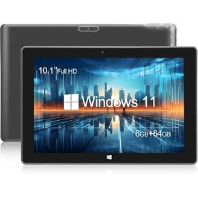 10.1 Inch Windows Tablet Home,6GB RAM 64GB ROM Windows 11 Tablets Computer，Intel Celeron N4000,IPS 1280x800 2.8 GHz, 2MP+5MP Dual Camera, 6000mAh Battery in Saudi Arabia