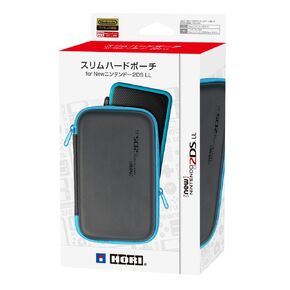 [2DS LL corresponding] Slim Hard Pouch for New Nintendo 2DS LL Black × Turquoise
