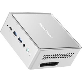 MINISFORUM Mini PC NAB6 Lite Intel Core i5-12600H(12C/16T, up to 4.5GHz), 32GB DDR4 RAM 512GB SSD, 2xHDMI + 2xUSB-C 4K@60Hz Outputs, 2x2.5G LAN, 7xUSB Port, WiFi 6, BT5.2, 2.5 in HDD Slot (Renewed)