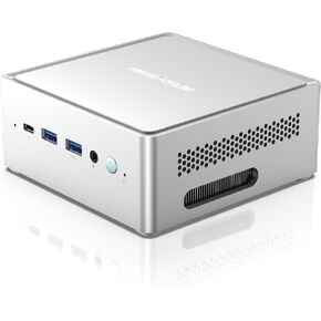 MINISFORUM NAB6 Lite Mini PC Intel Core i5-12600H(12C/16T, up to 4.5 GHz), 16GB DDR4 512GB SSD, 2xHDMI + 2xUSB-C 4K@60Hz Outputs, Dual 2.5G LAN, 7xUSB Port, WiFi 6, BT5.2, 1x2.5 in HDD Slot (Renewed)
