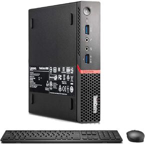 Lenovo ThinkCentre M900 Tiny Desktop Computer Mini PC, Core i5-6th up to 3.1 GHz, 8 GB RAM, 256GB SSD, Wireless Keyboard, Windows 10 Pro (Renewed)