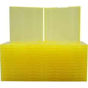(25) Transparent Fluorescent Yellow Colored CD Empty Replacement Jewel Boxes - #CDBS10TY