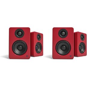 Kanto YU2GT PC Gaming Desktop Speakers Bundle | 4 Speakers Set | 3" Composite Drivers & 3/4" Silk Dome Tweeter | 100 Watts Class D Amplifier | Built-in USB DAC & Subwoofer Output | Gloss Teal Finish