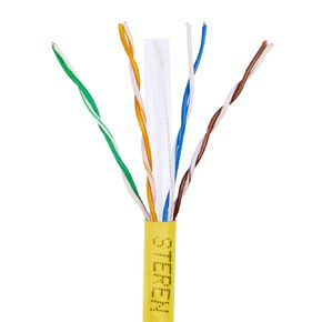 STEREN Baseline - 1000ft 23/4 CAT6e FTP cULus CM Solid Cable - Reel-in-Box - Yellow