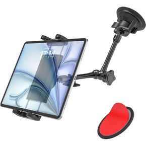 Tablet Holder for Car Dashboard Windshield, [Super Suction Cup] for iPad Car Mount, Truck Heavy Duty Tablet Mount for iPad Pro 12.9 Air Mini, Galaxy Tab, All 4-12.9" Tablets and Phones